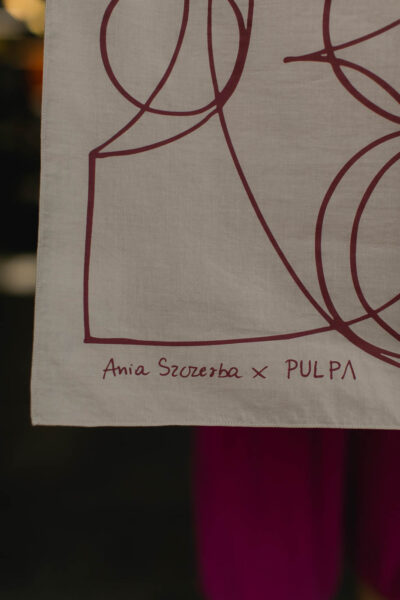 VASES SCARF /beige viscose+cotton/