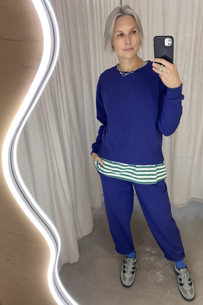 STAY HOME /navy blue cotton/