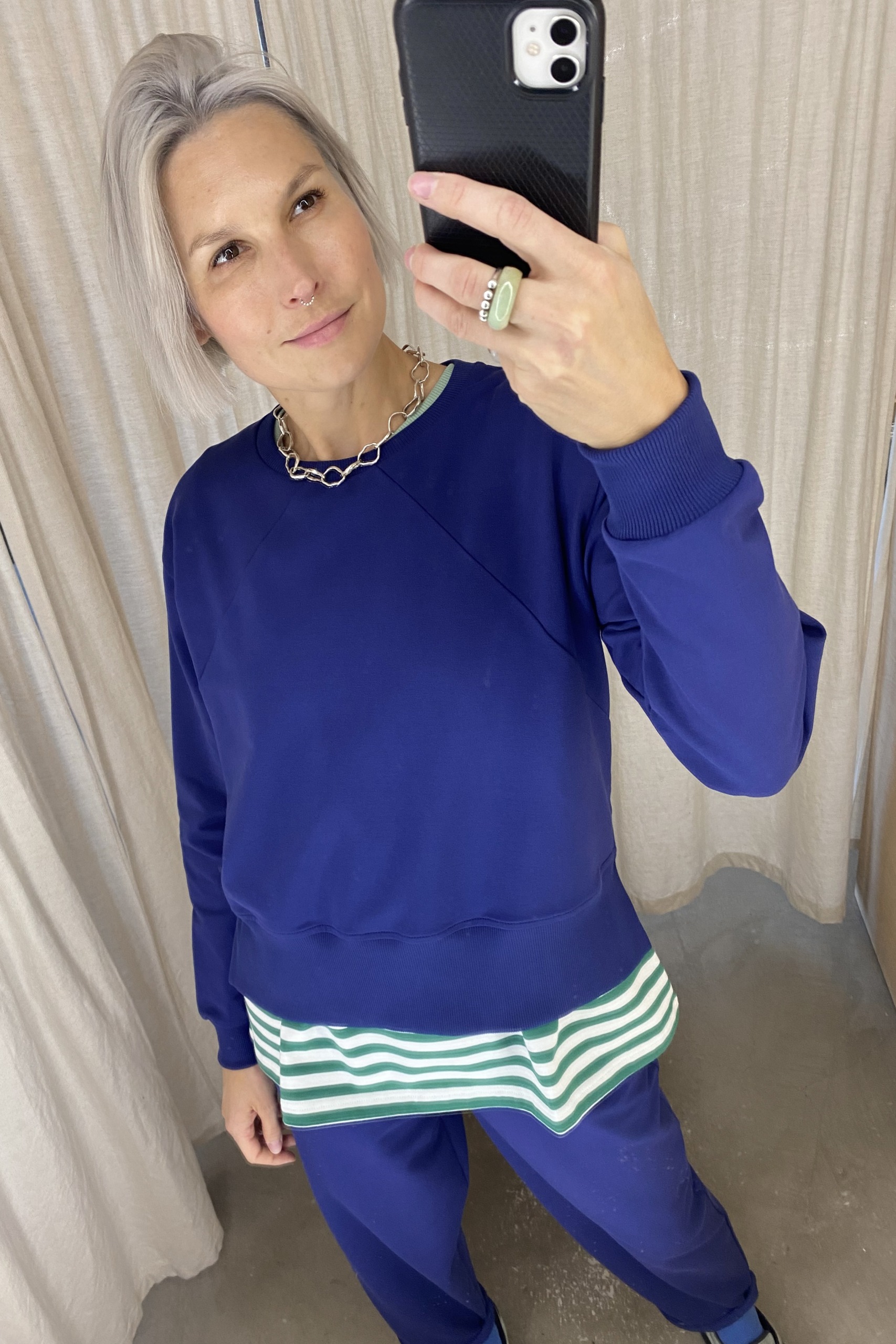 QUITO /navy blue cotton/