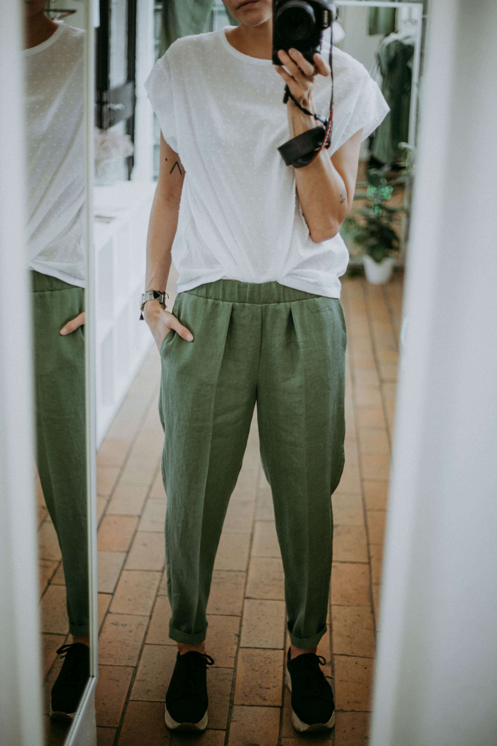 TWO/NIGHT /khaki linen/