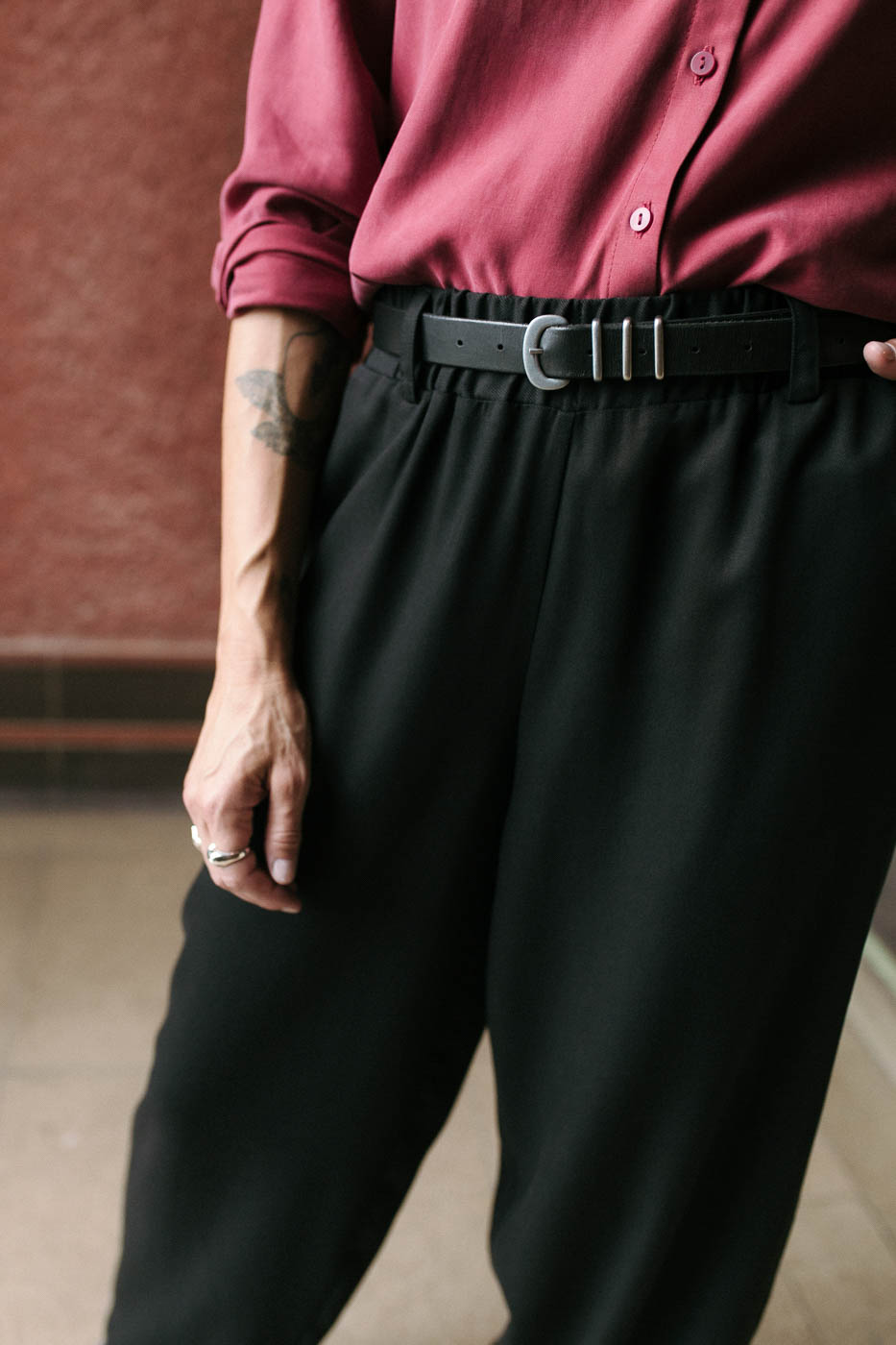 BELT /black leather/