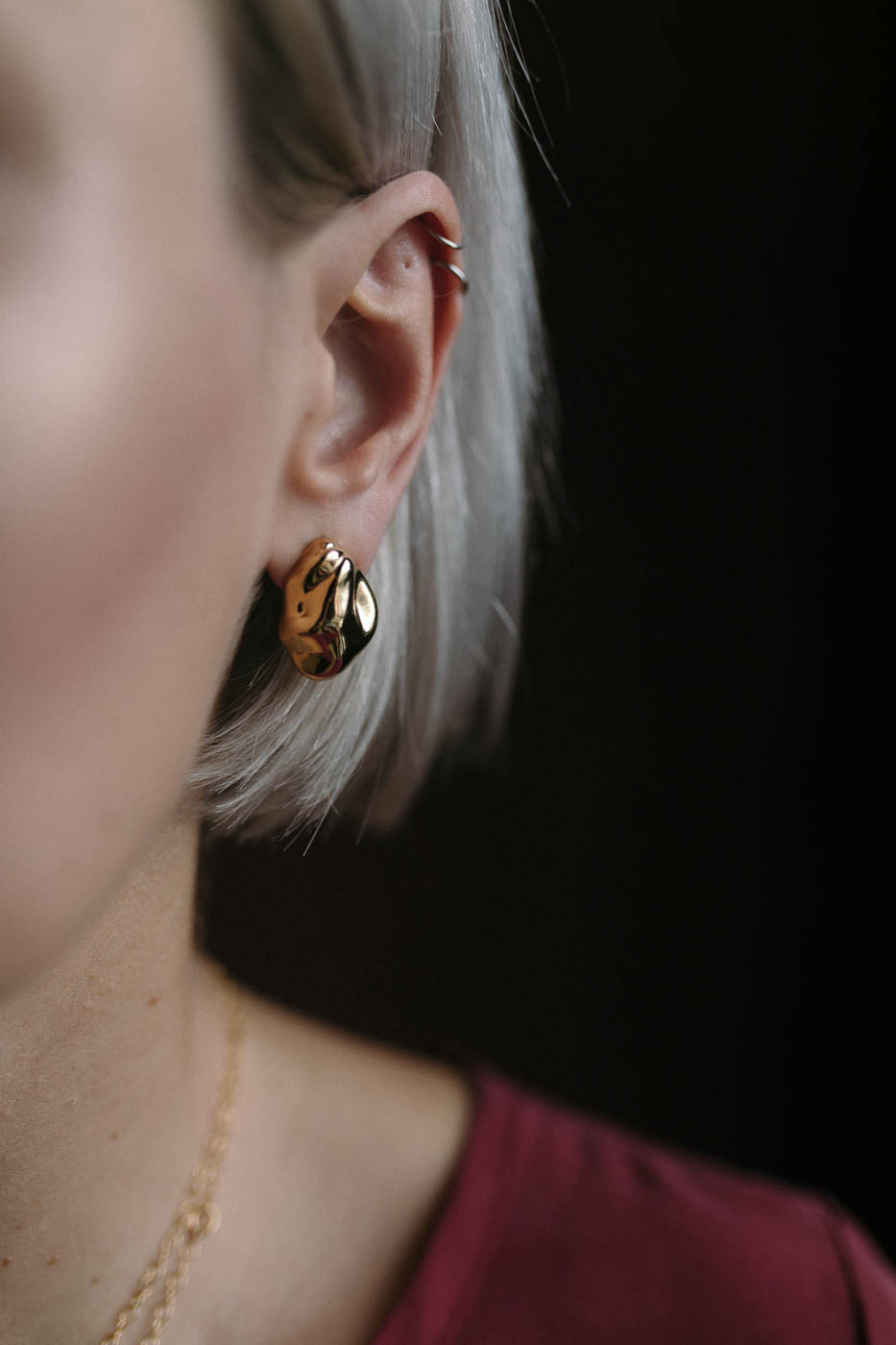 PEARL golden full earrings