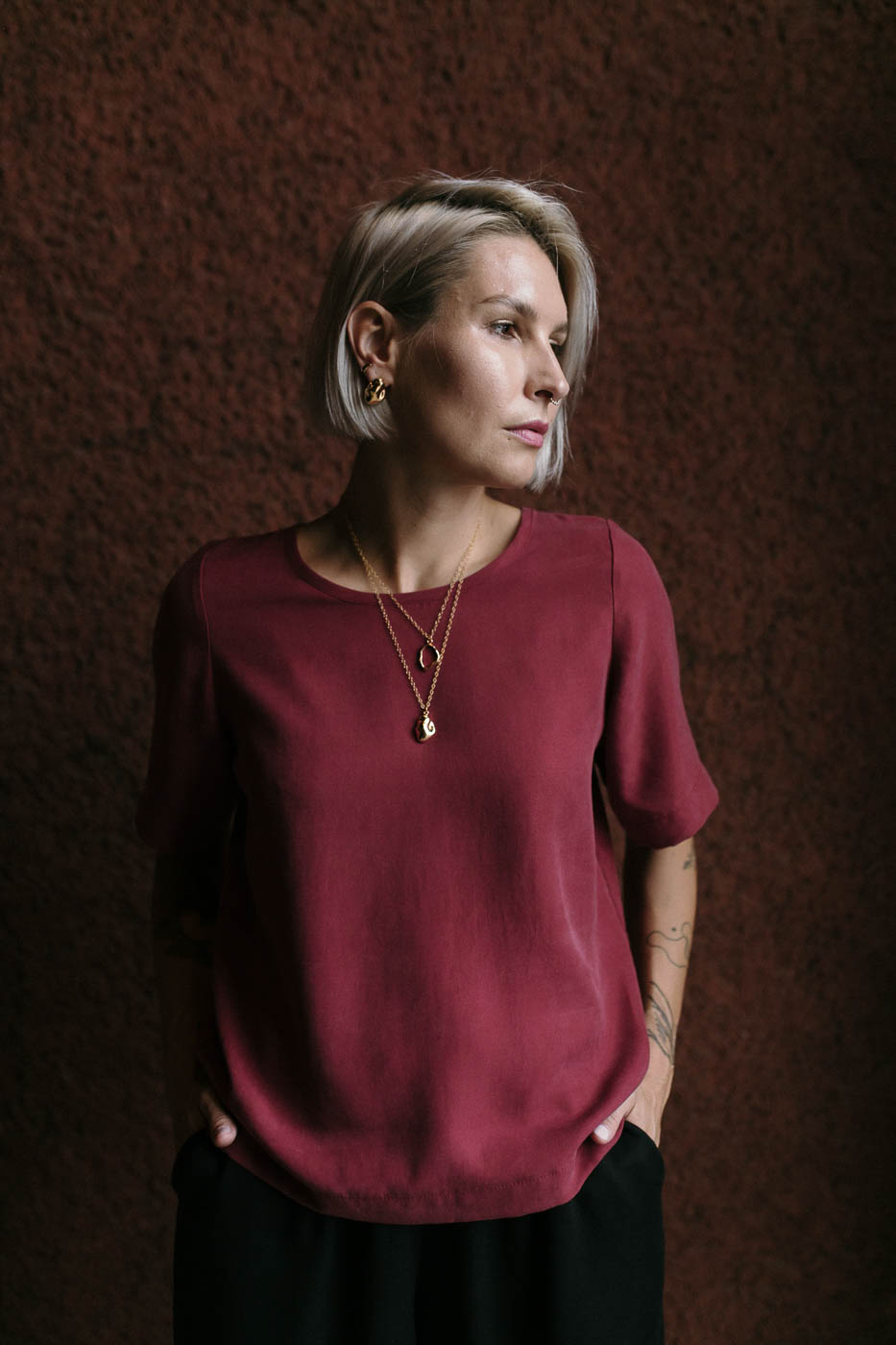 PEARL golden empty necklace