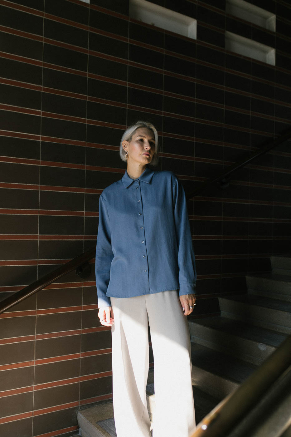 MITTE /classic blue tencel/