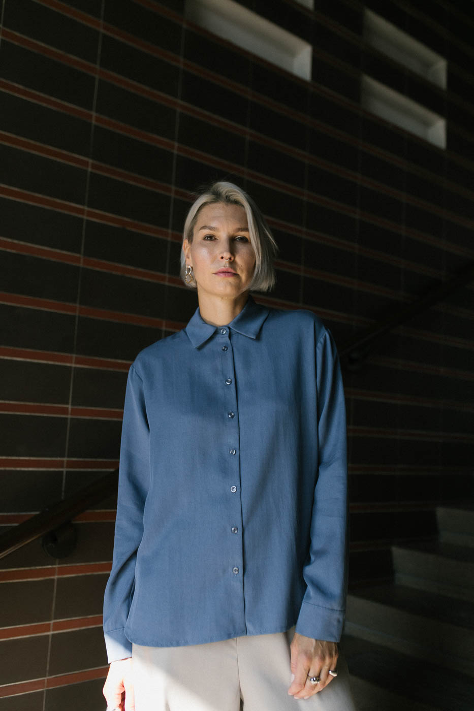 MITTE /classic blue tencel/