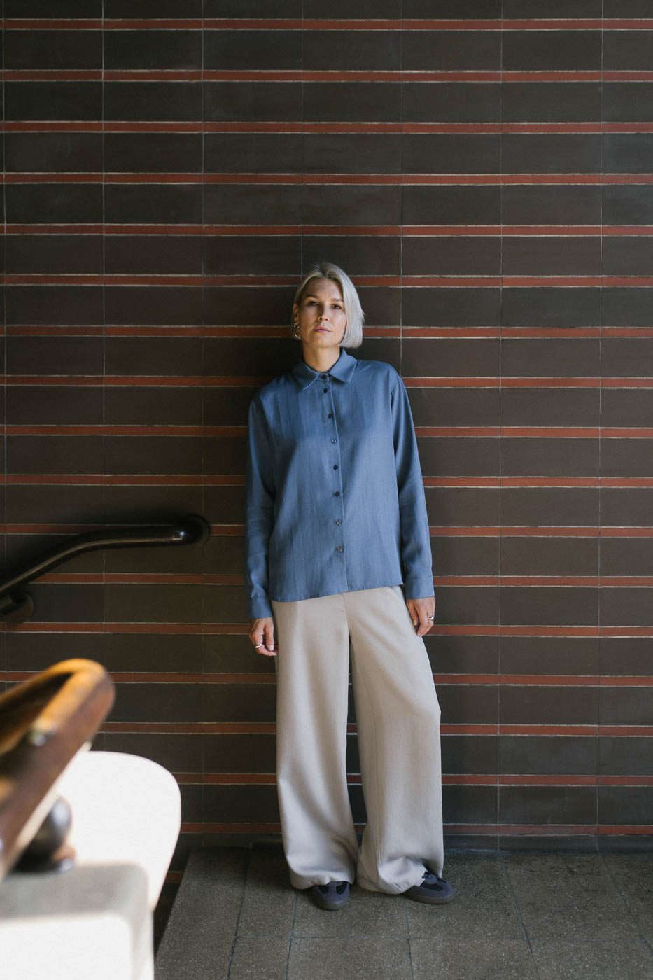 MITTE /classic blue tencel/