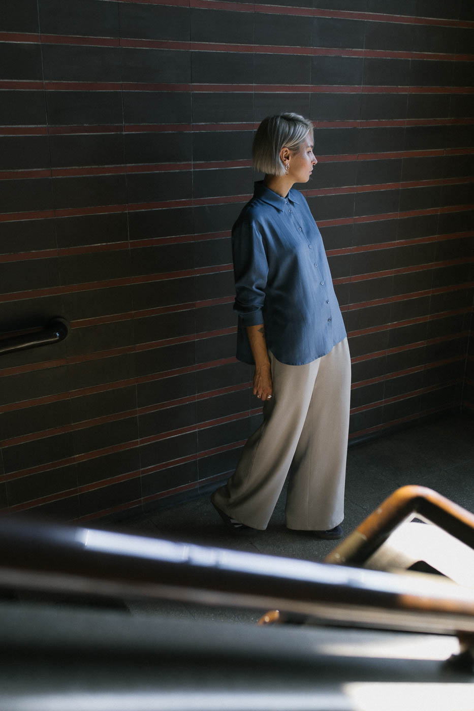 MITTE /classic blue tencel/