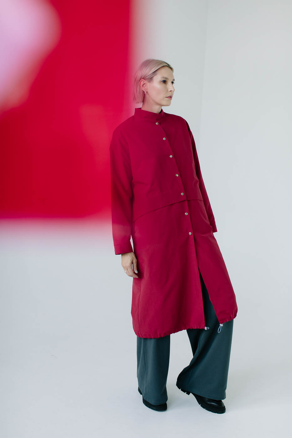 NAGA /carmine cotton+nylon/