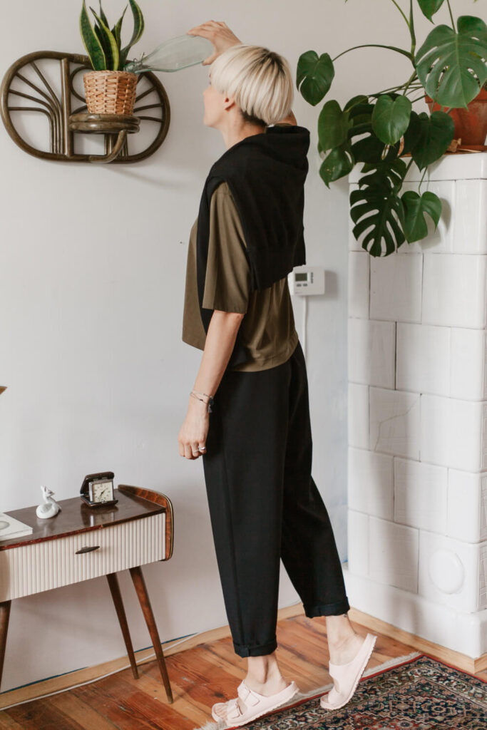 STAY HOME /black cotton/