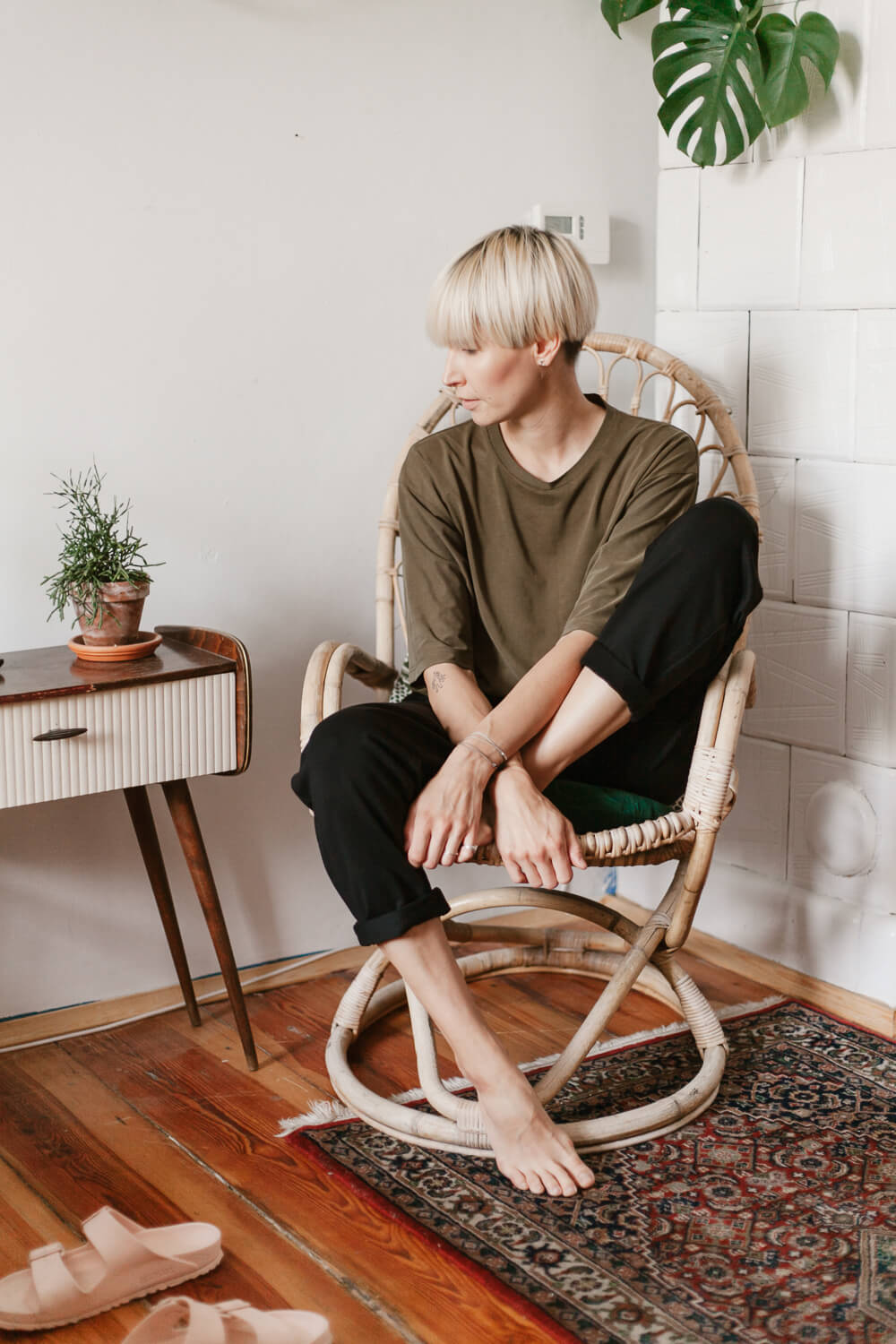 STAY HOME /black cotton/