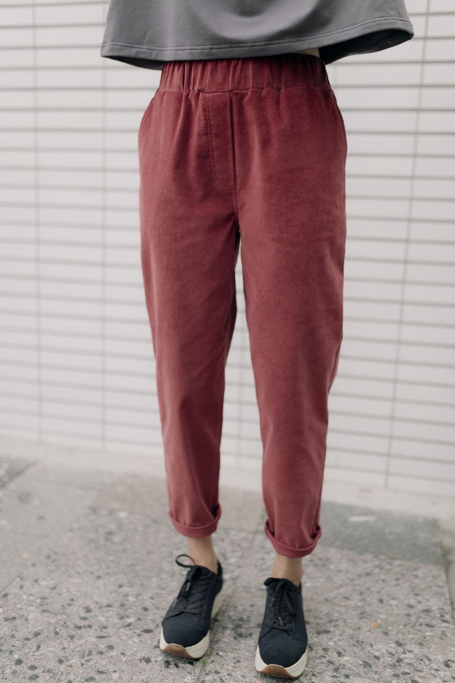 HI COMFY /maroon corduroy/