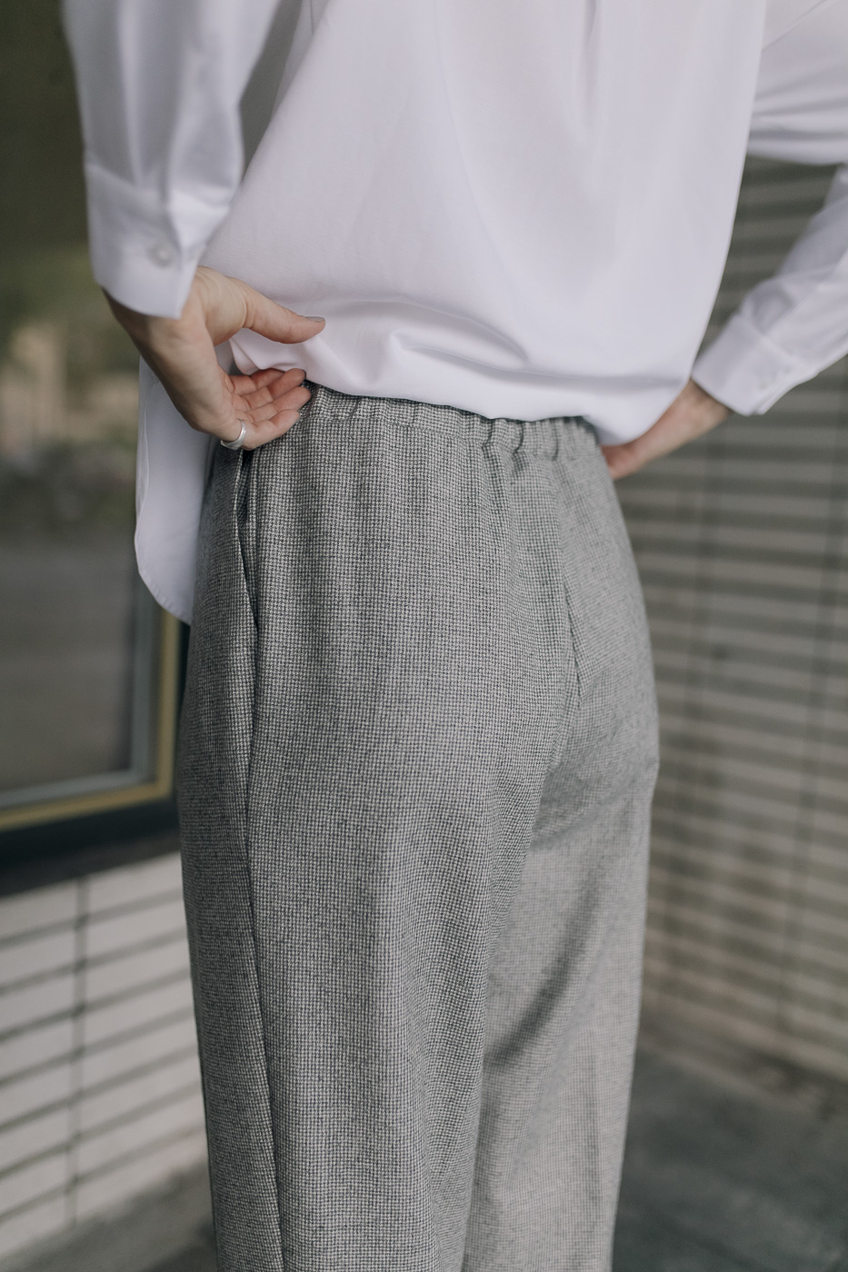 LINE /houndstooth wool/