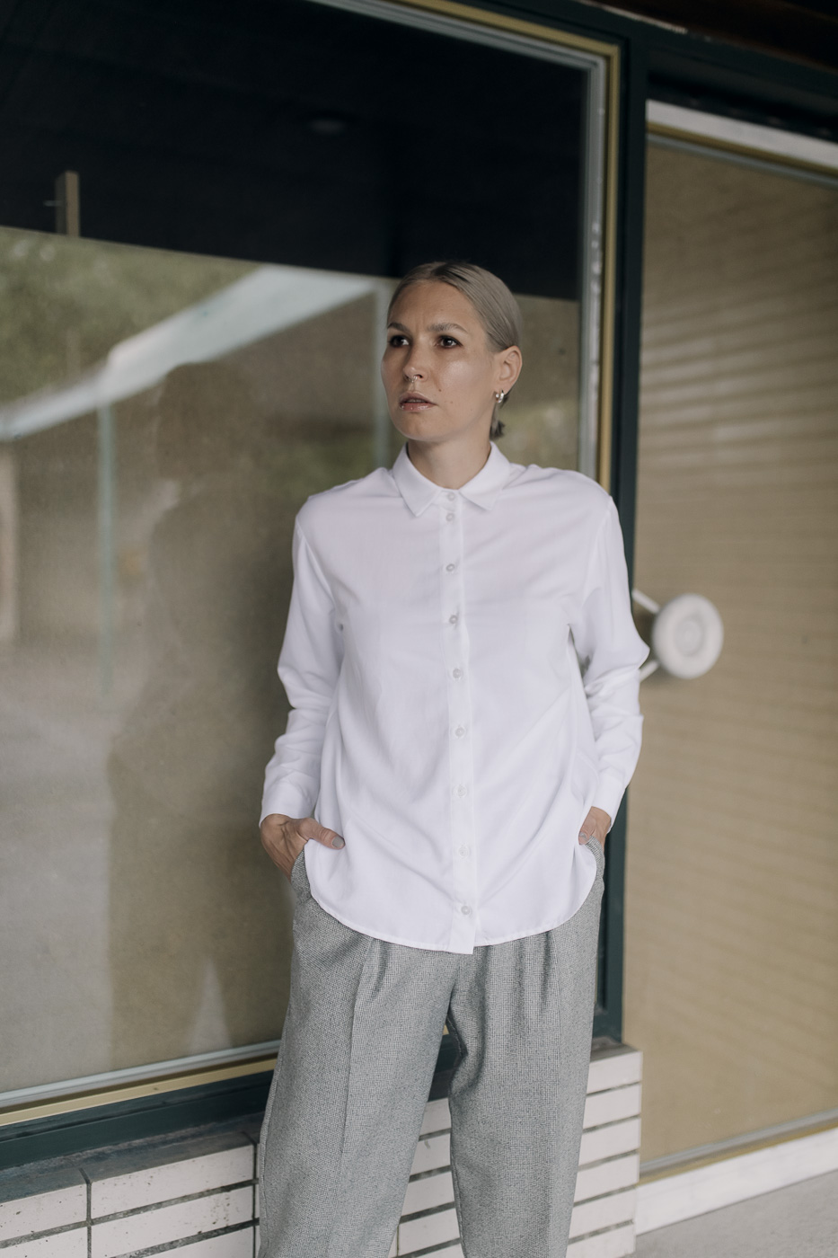 MITTE /white viscose+linen/