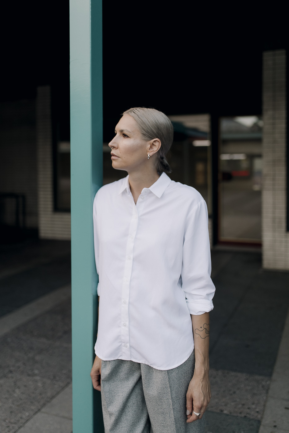 MITTE /white viscose+linen/