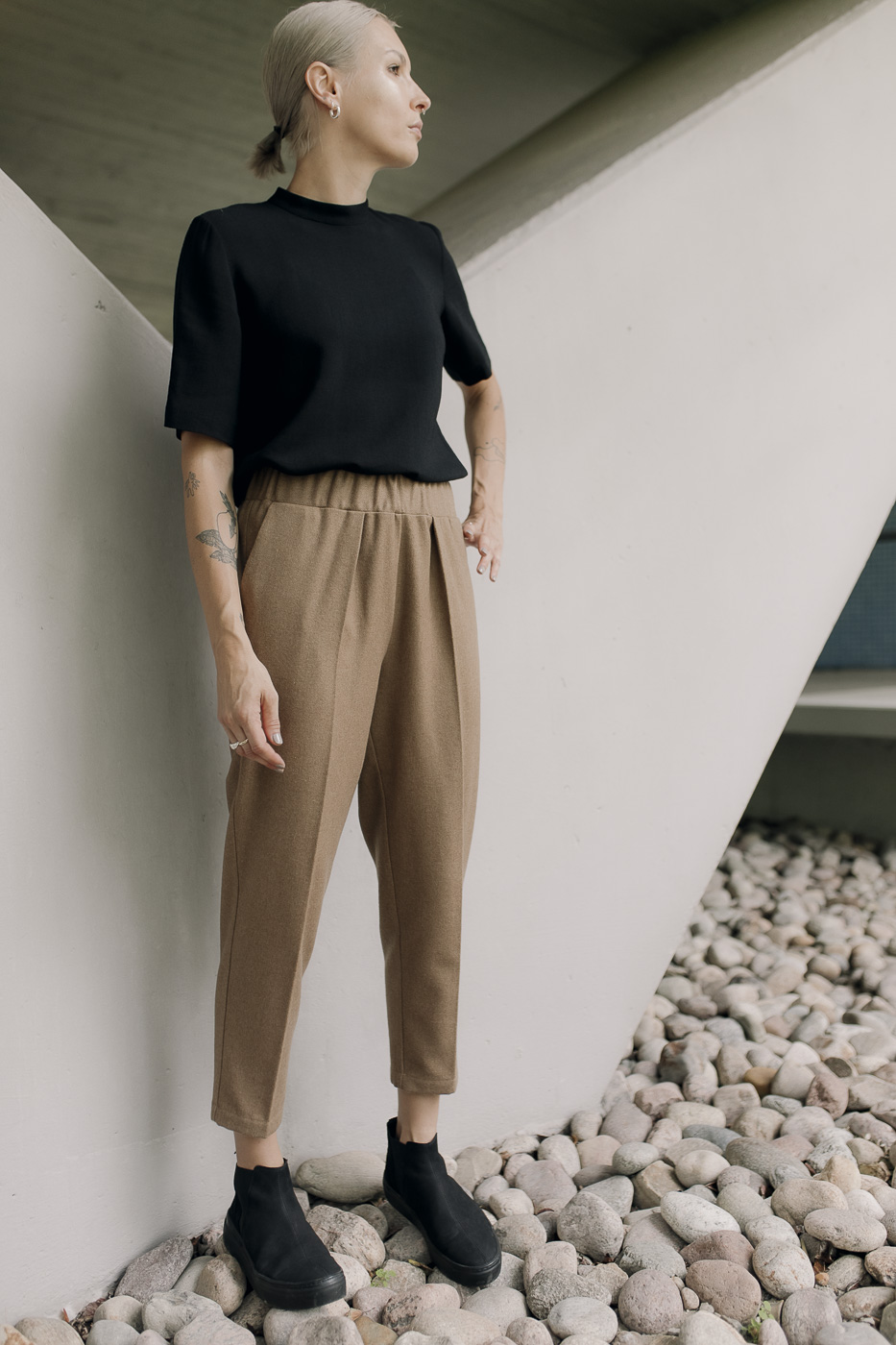 TWO/NIGHT /camel winter wool/