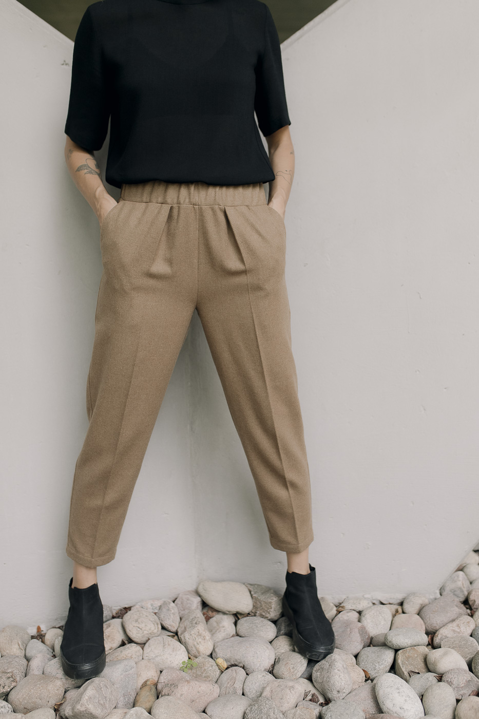 TWO/NIGHT /camel winter wool/