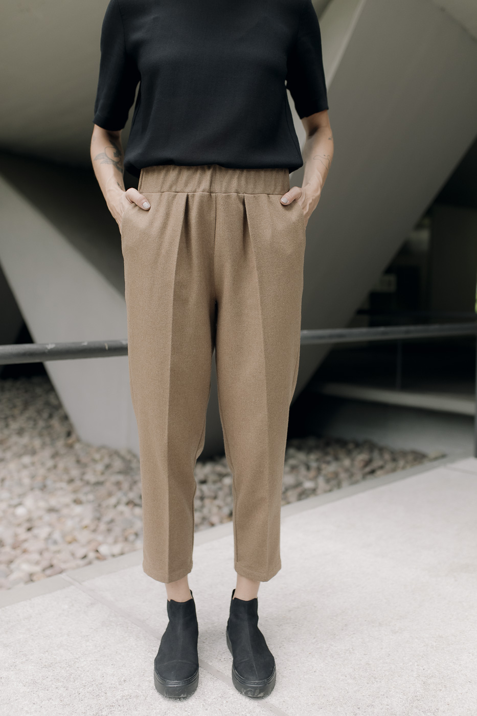 TWO/NIGHT /camel winter wool/