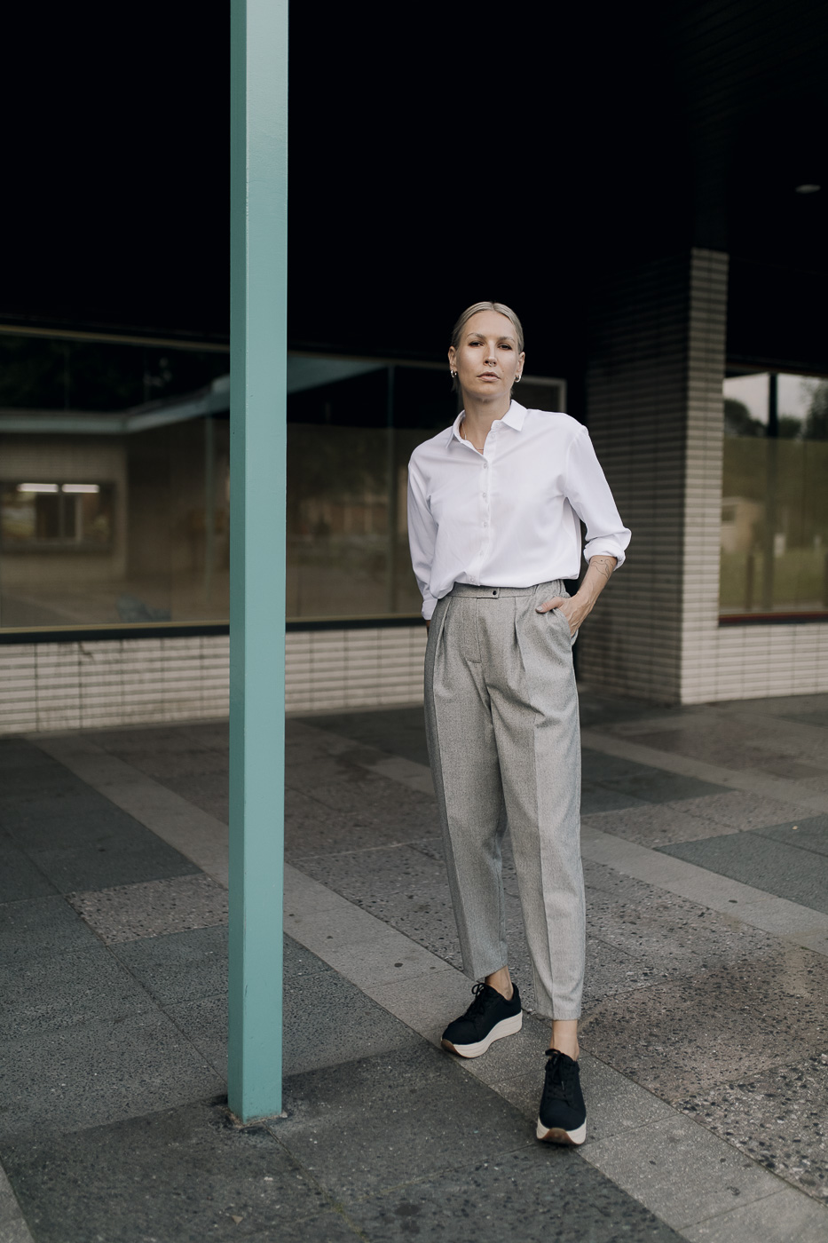 LINE /houndstooth wool/