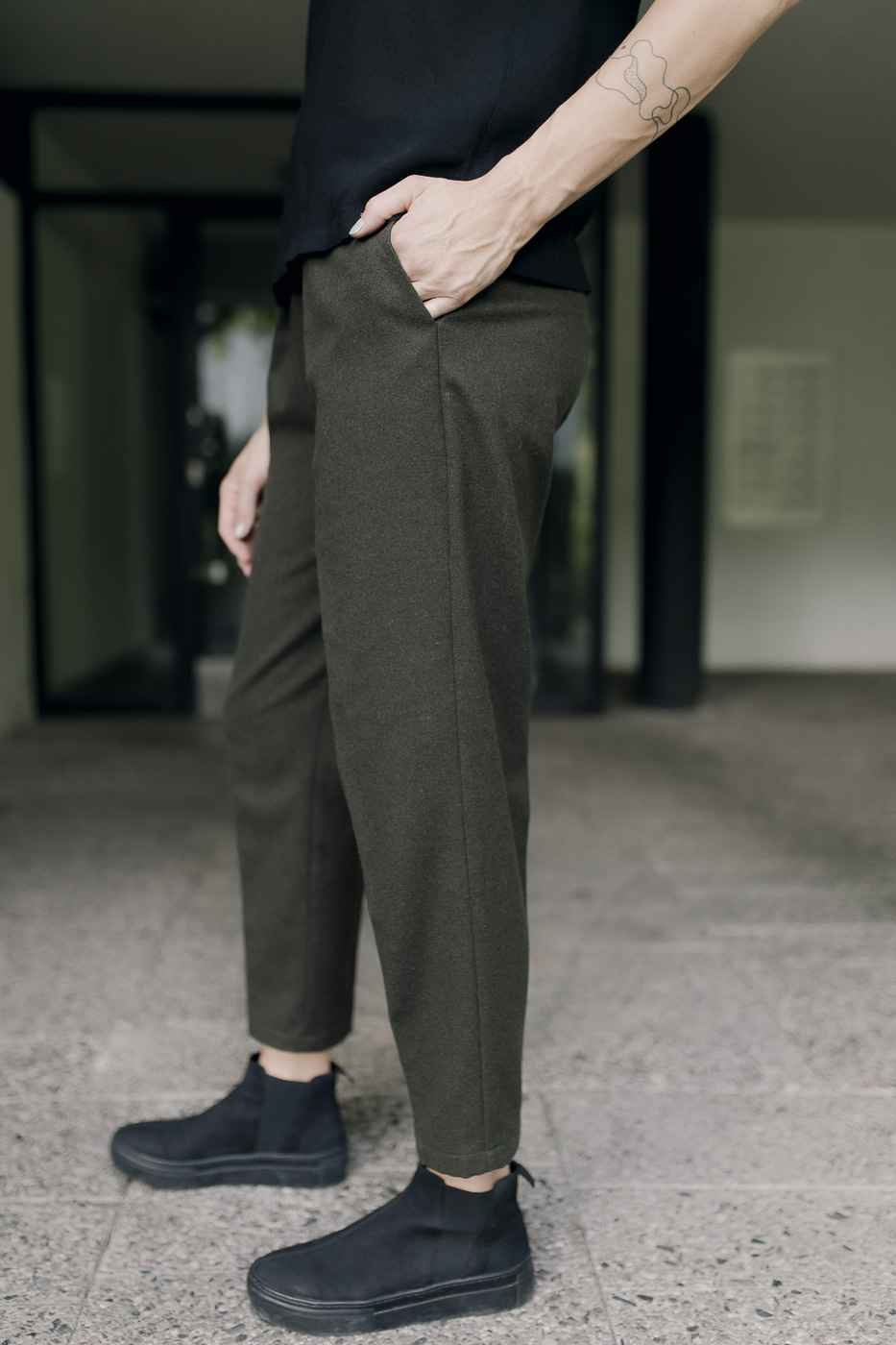 TWO/NIGHT /khaki winter wool/