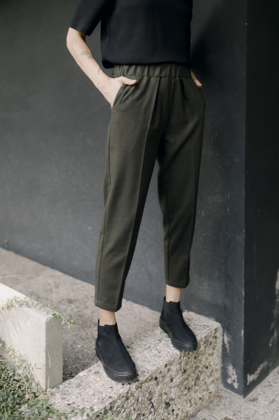 TWO/NIGHT /khaki winter wool/