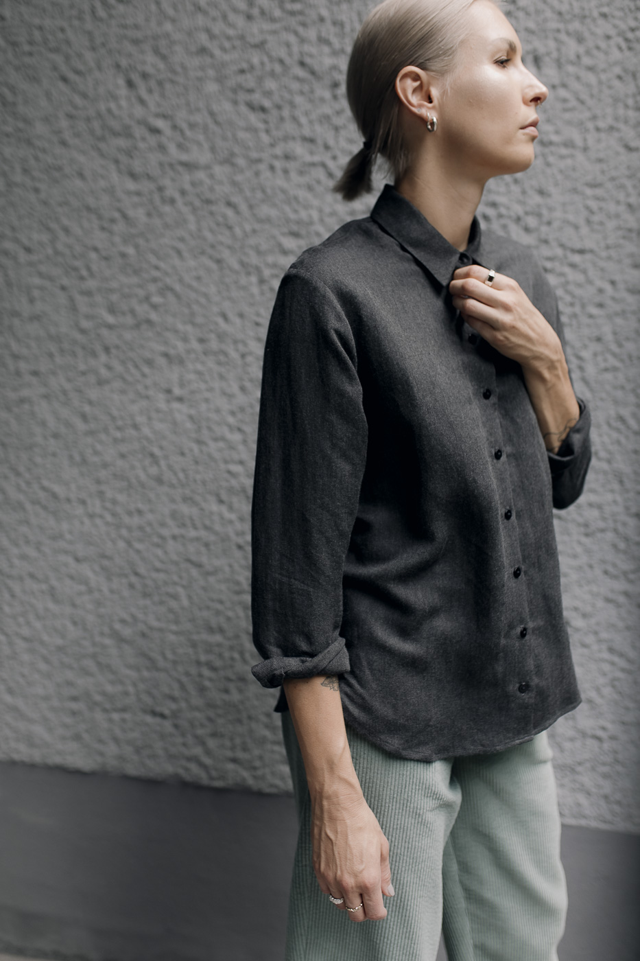 MITTE /graphite viscose+linen/