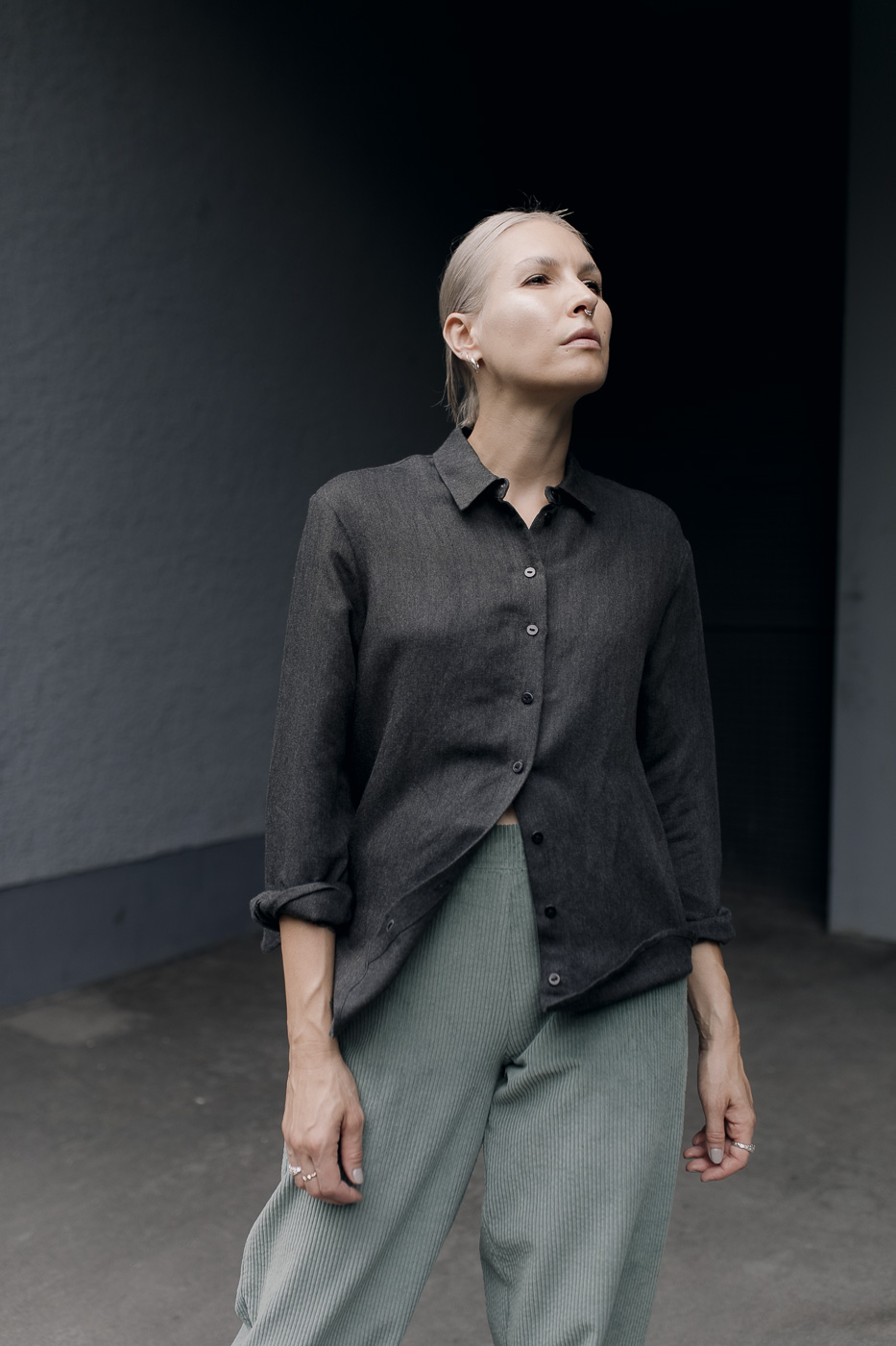 MITTE /graphite viscose+linen/