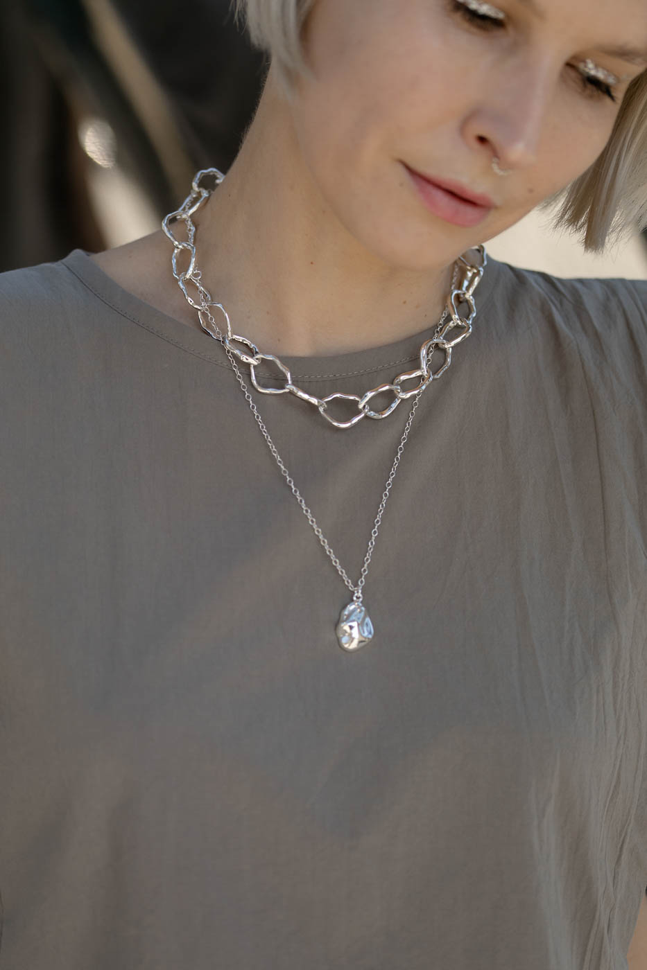 PEARL silver chain