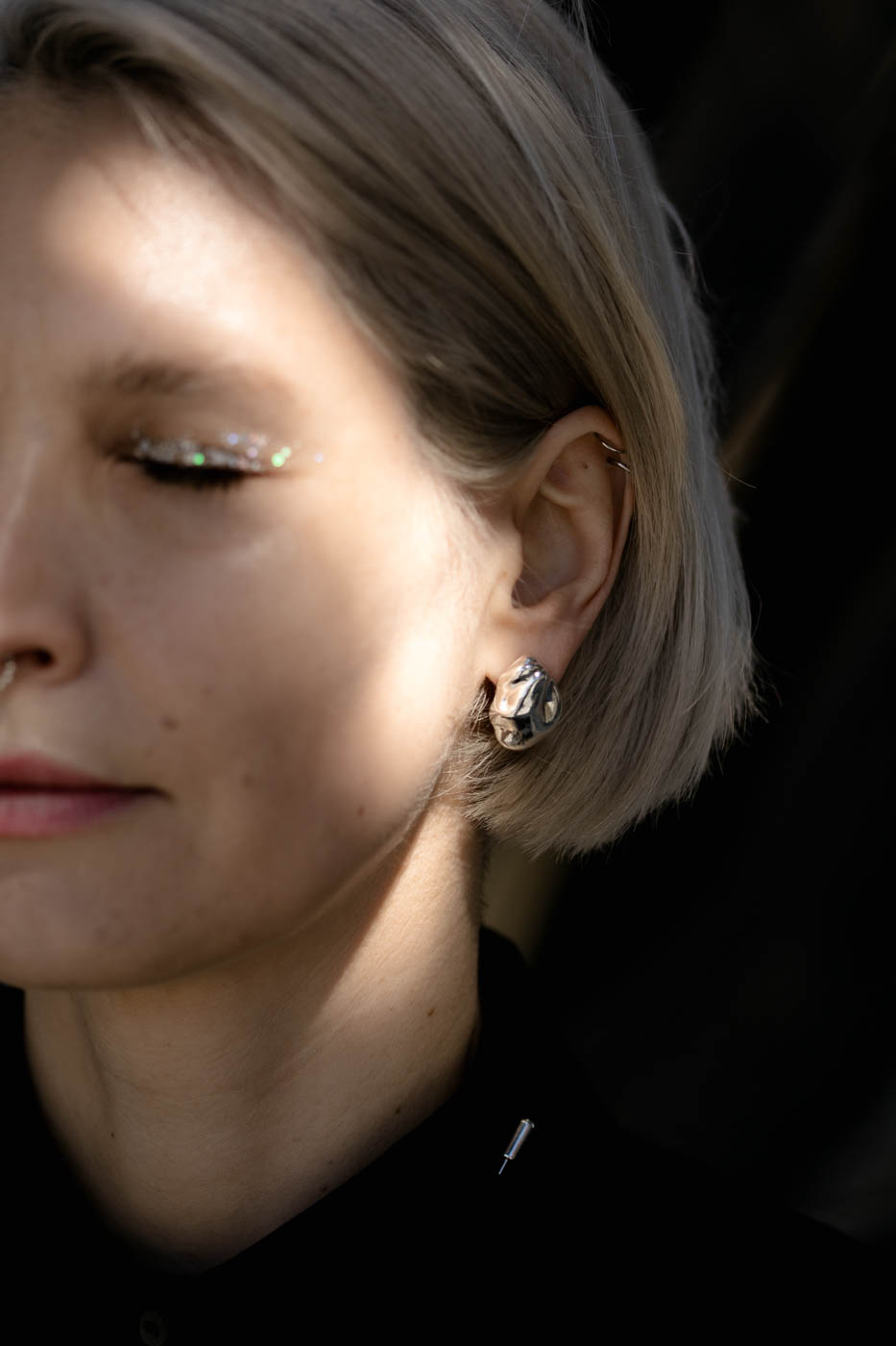 PEARL silver full earrings