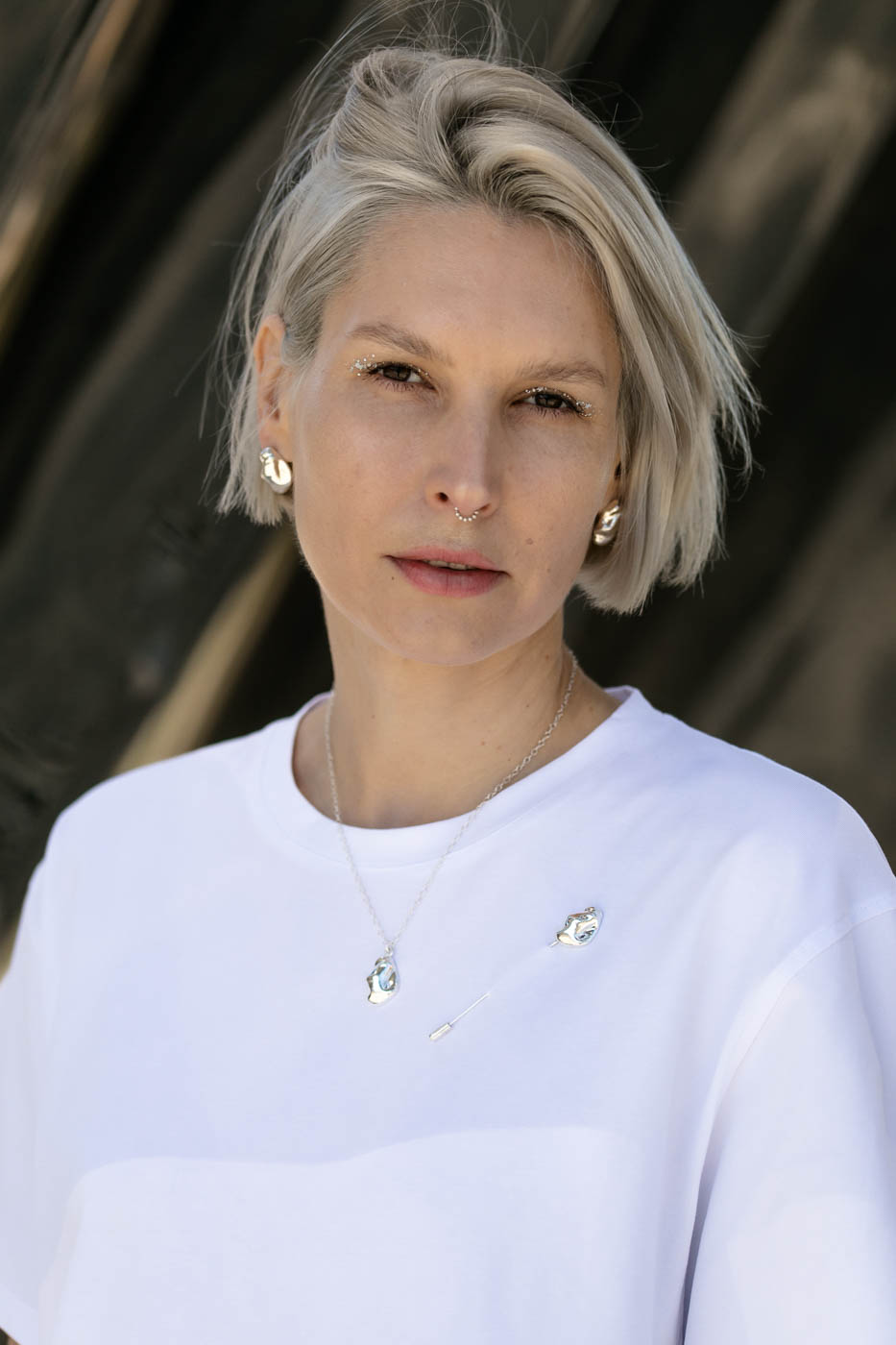 PEARL silver full earrings