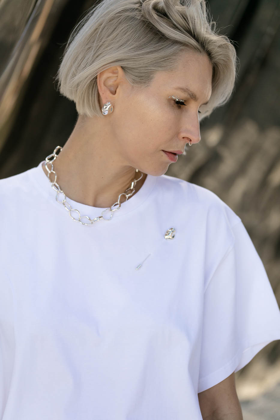 PEARL silver full earrings