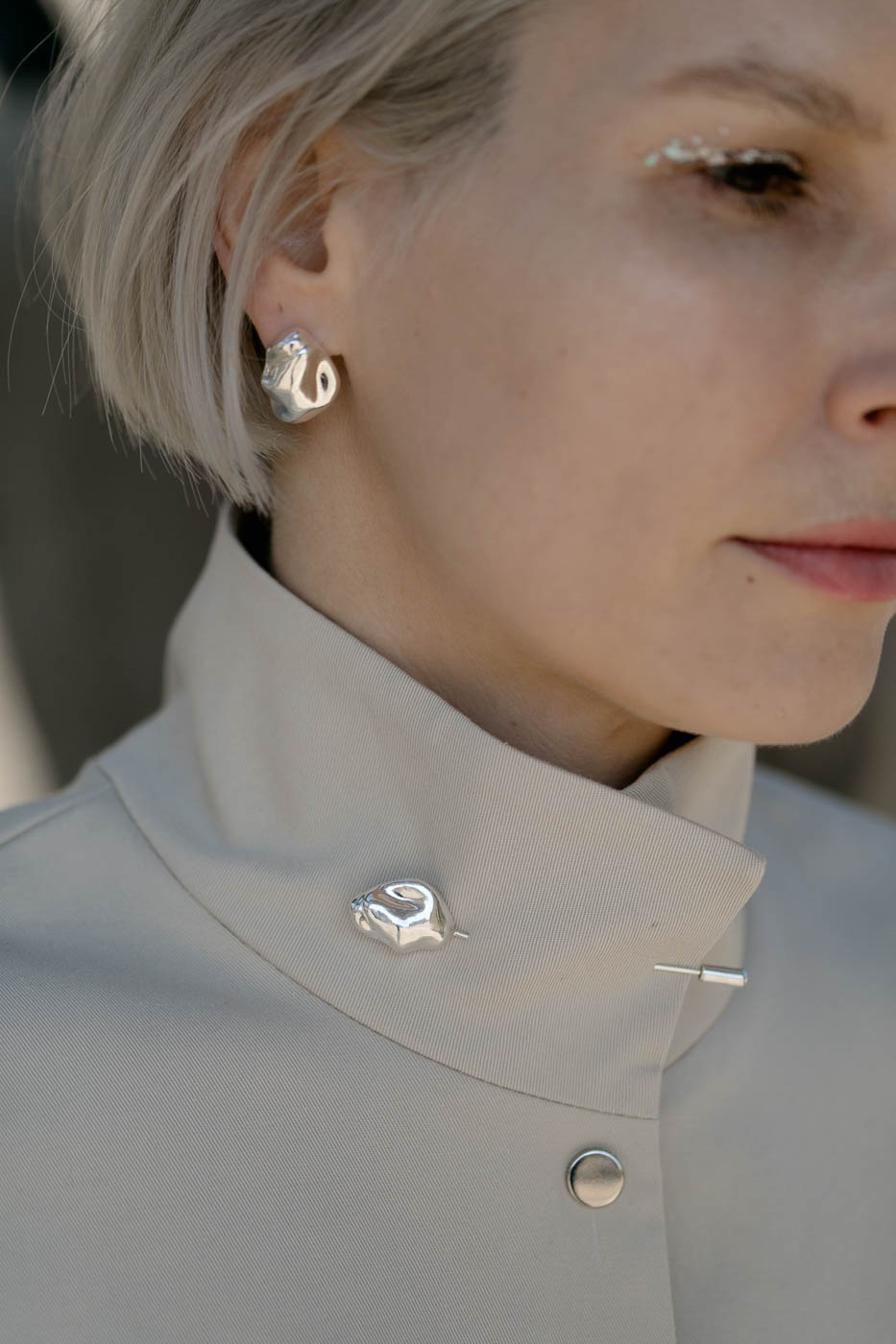 PEARL silver full earrings