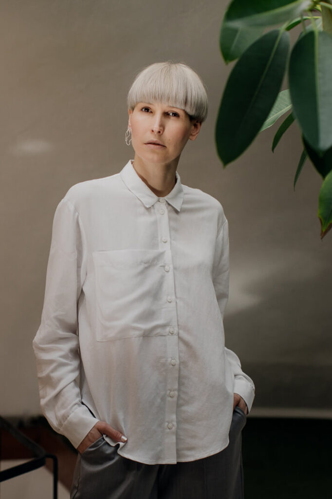 ETERNITY /white viscose+linen/