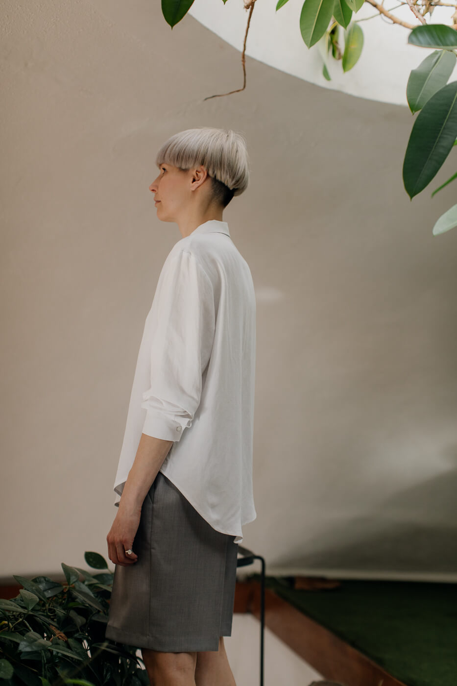 ETERNITY /white viscose+linen/