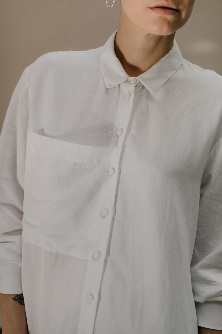 ETERNITY /white viscose+linen/