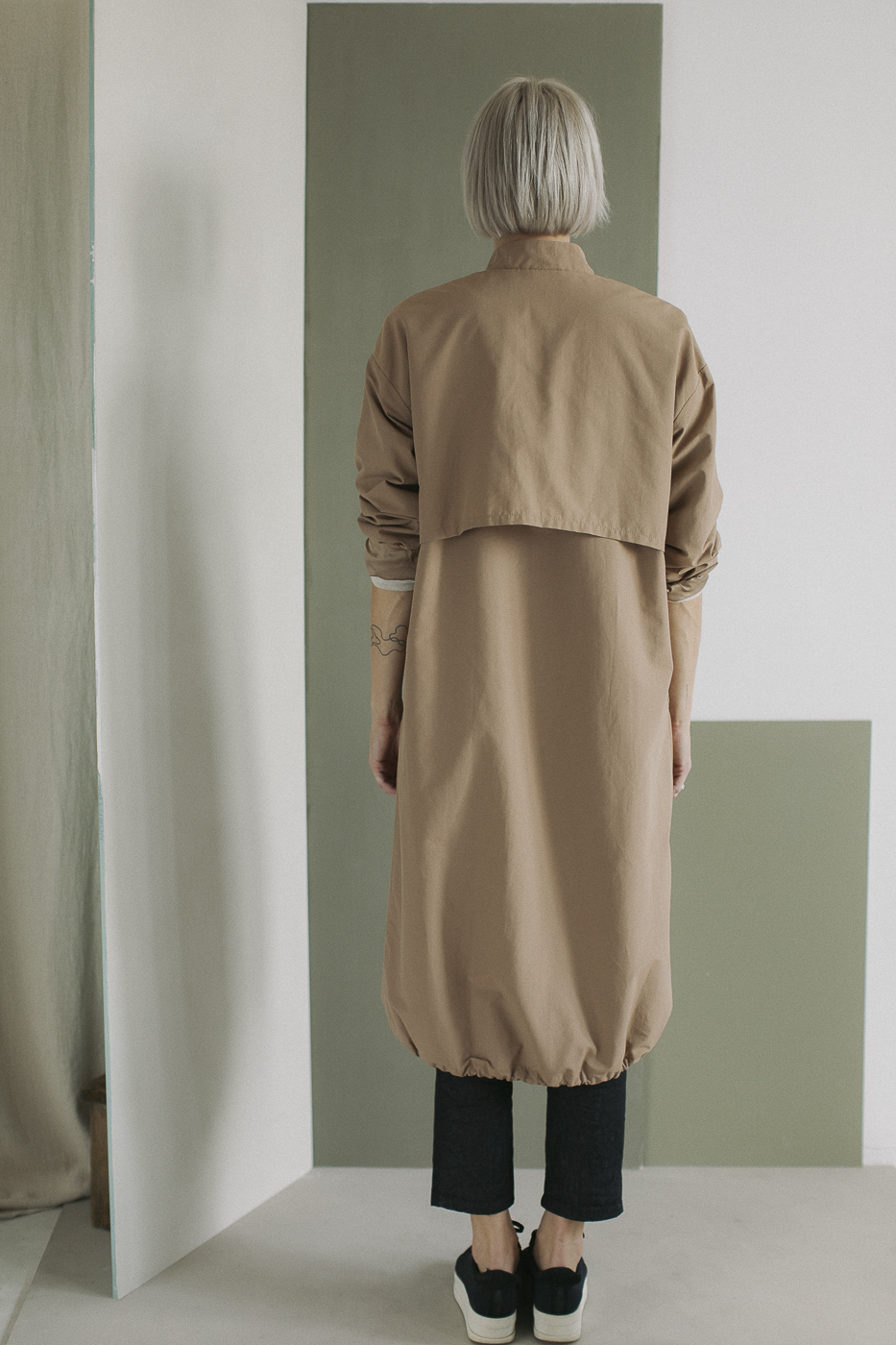 NAGA /cafe latte cotton+nylon/