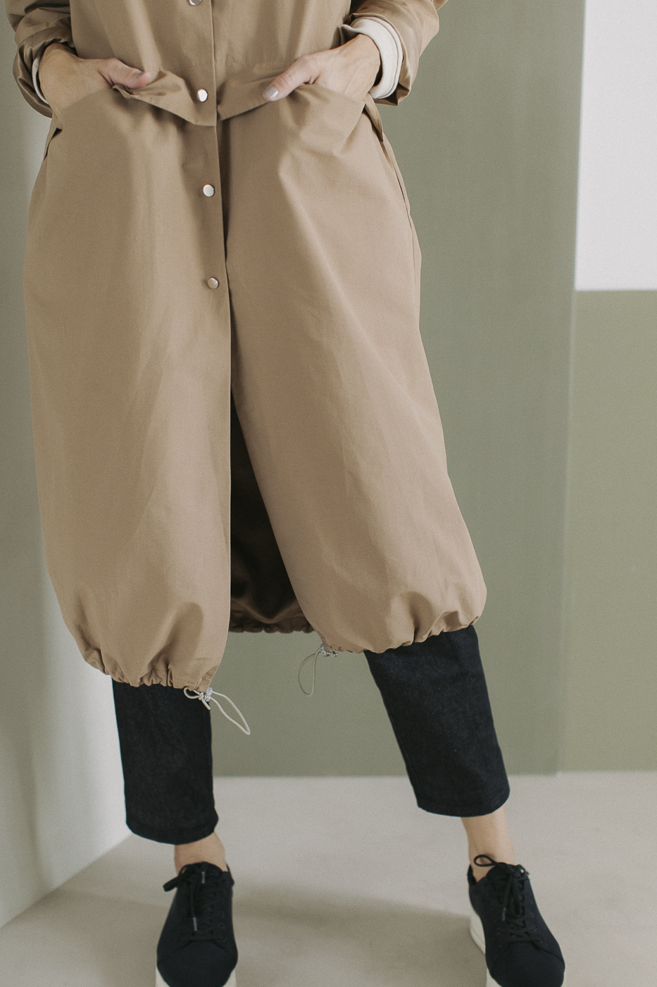 NAGA /cafe latte cotton+nylon/