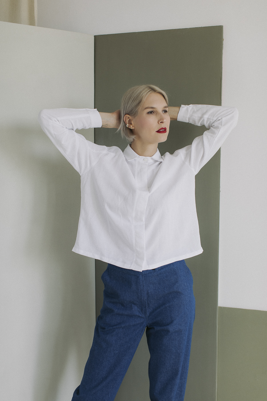 ARCHIE /white viscose+linen/