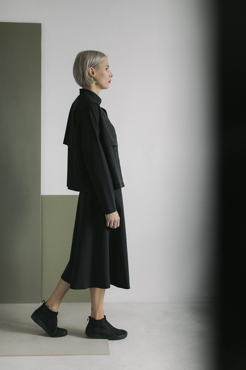 TWILL /charcoal cotton+tencel/