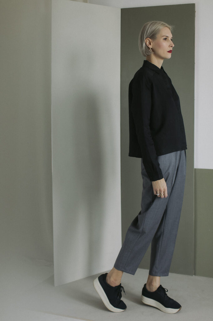 ARCHIE /black viscose+linen/