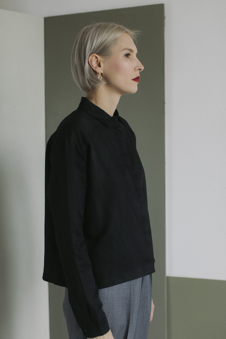ARCHIE /black viscose+linen/