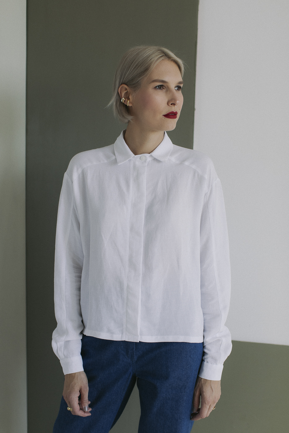 ARCHIE /white viscose+linen/