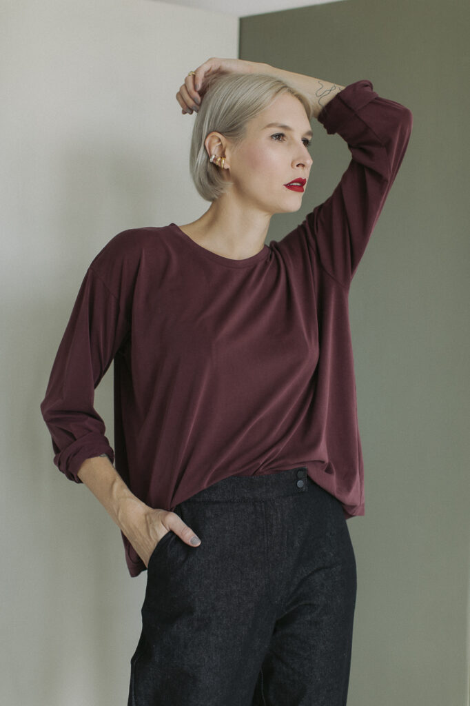 LONGI /burgundy modal/