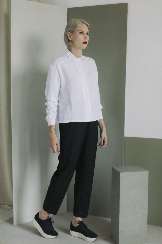 ARCHIE /white viscose+linen/