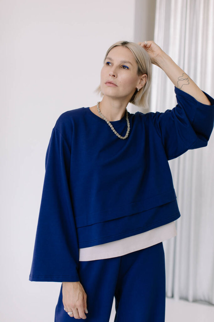 FUKU /navy blue cotton/