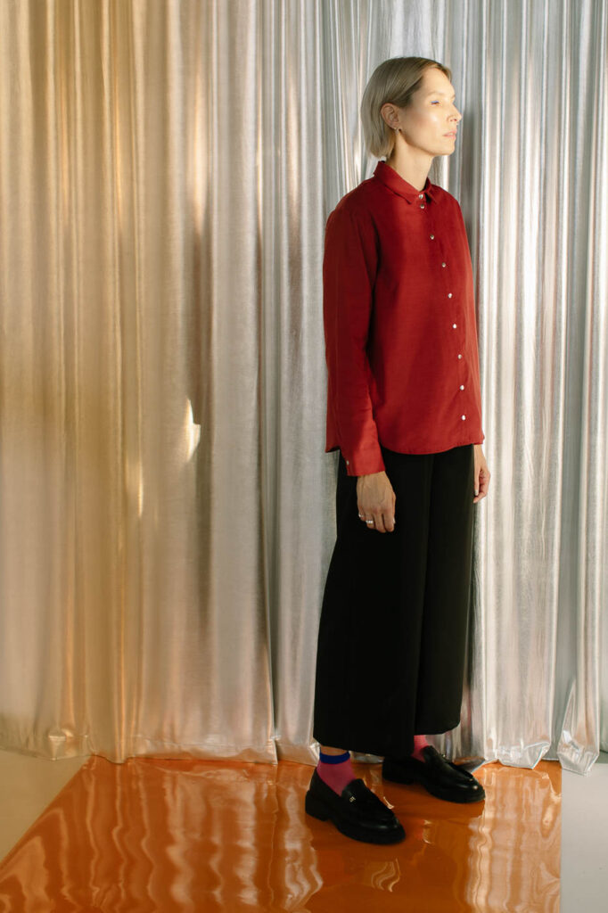 MITTE /maroon corduroy/