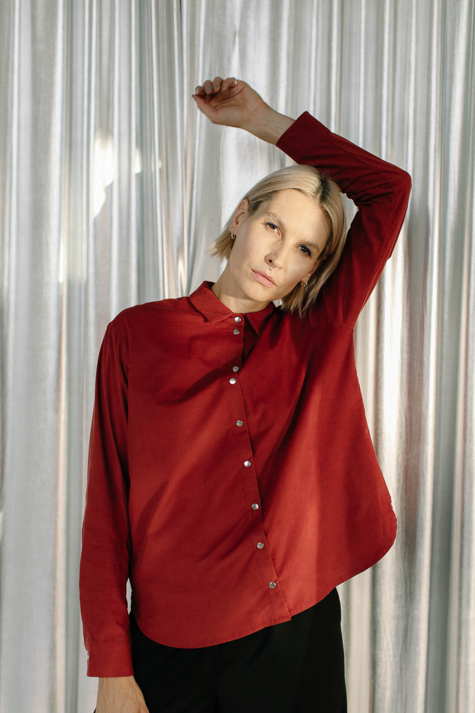 MITTE /maroon corduroy/