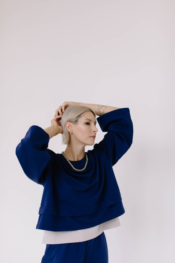 FUKU /navy blue cotton/