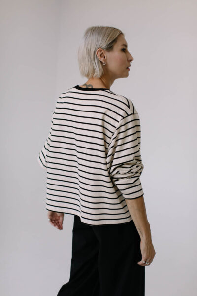 TERE /beige striped cotton/