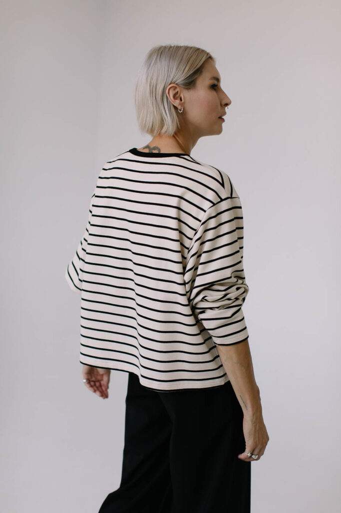 TERE /beige striped cotton/