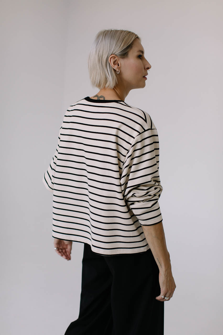 TERE /beige striped cotton/